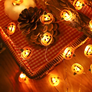 2 м 20Led Светодиодная гирлянда с призраком тыквы на Хэллоуин, Фестивальный бар, декор для домашней вечеринки, украшение на Хэллоуин для домашней вечеринки