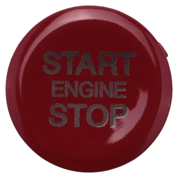 ABS Крышка кнопки включения двигателя автомобиля Start Stop для Stelvio 2017 2018 (красный)