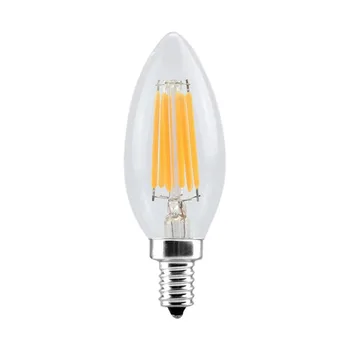 E14 6 Вт Светодиодная лампа накаливания Edison COB в стиле ретро, Свеча/пламя лампы, люстра G2AB