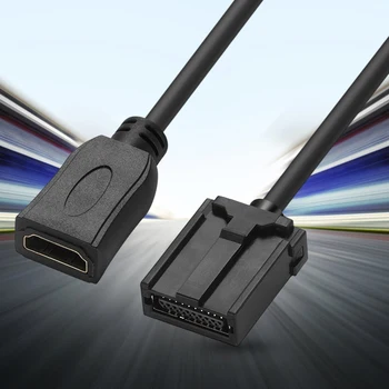 HD Аудио-видео кабель E Type к мужскому кабелю, совместимому с HDMI Кабель E Type к женскому кабелю-адаптеру, совместимому с HDMI, для автомобиля-грузовика