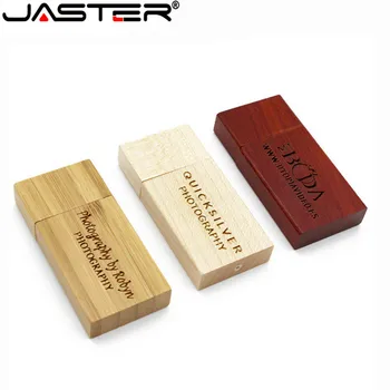 JASTER Деревянный USB Флэш-Накопитель Красного Дерева Pendrive 64GB 16GB 32GB 4GB 8GB Creativo U Disk Memory Stick Свадебный Подарок С Пользовательским Логотипом
