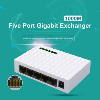 Однотонный Прочный портативный адаптер Ethernet-разветвителя для быстрой передачи Компьютерных аксессуаров