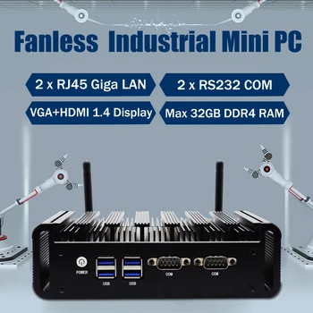 Универсальный Мини-настольный ПК Intel i5-8250U DDR4 VGA + 1.4HDMI Dual COM 2 * Lan Win10/11 TV BOX Универсальный Мини-компьютер